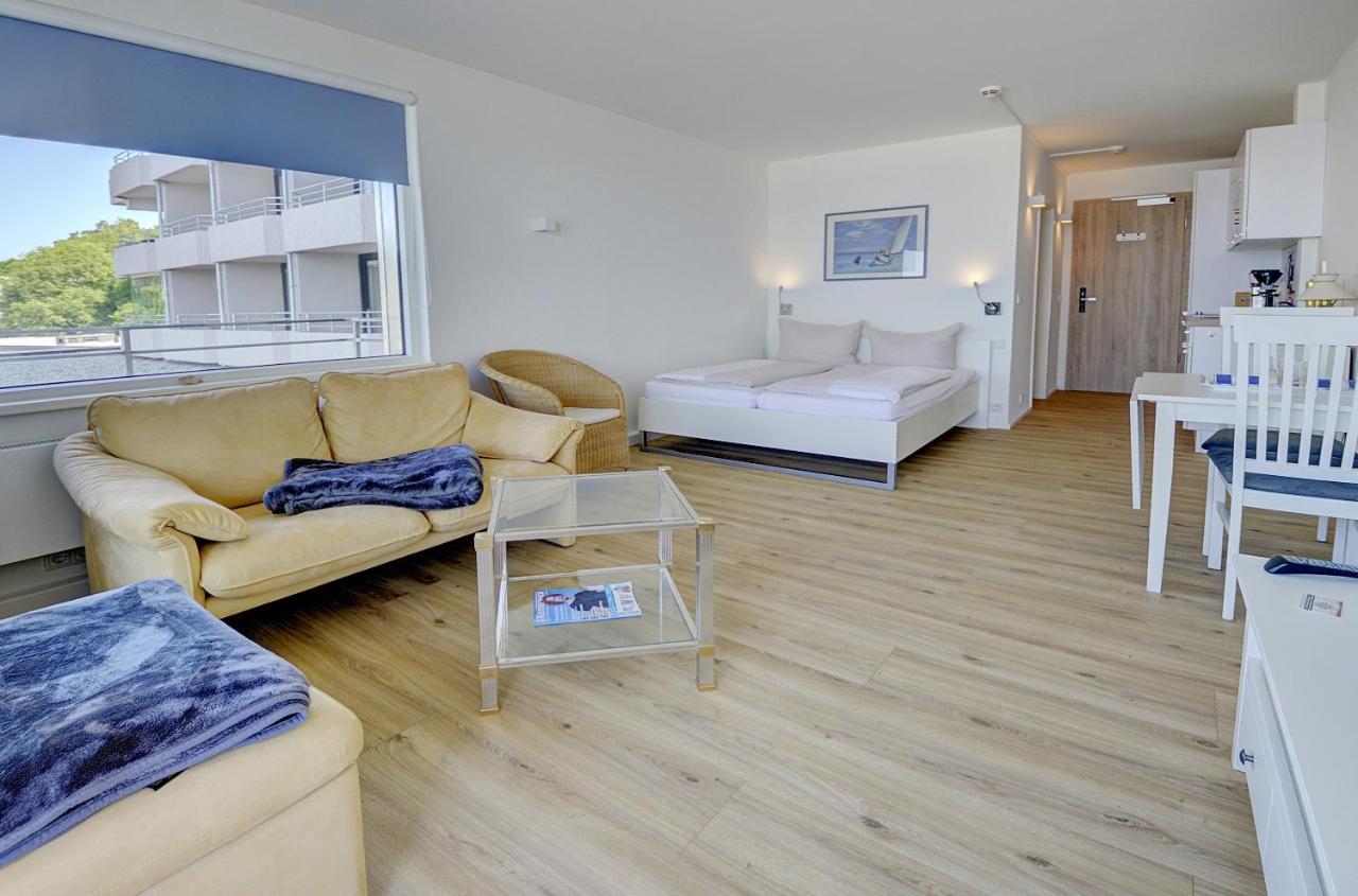 Fewo1846 Intermar - Strandbude - Studioapartment Mit Balkon Und Meerblick Gluecksburg Luaran gambar
